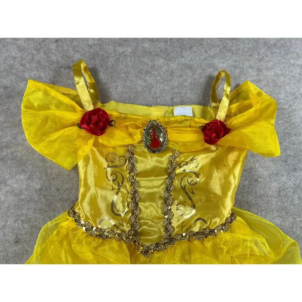 Disney Beauty and the Beast Yellow Belle Costume Dress Size 4-6y